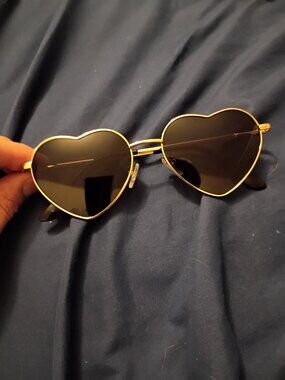 Gold Heart Sunglasses
